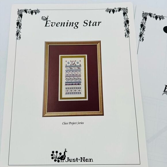 JUST NAN Evening Star Class Project Chart Stitch Diagram Cross Stitch Pattern - Picture 2 of 9